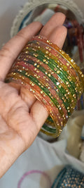 Indian raindrop bangles light multi