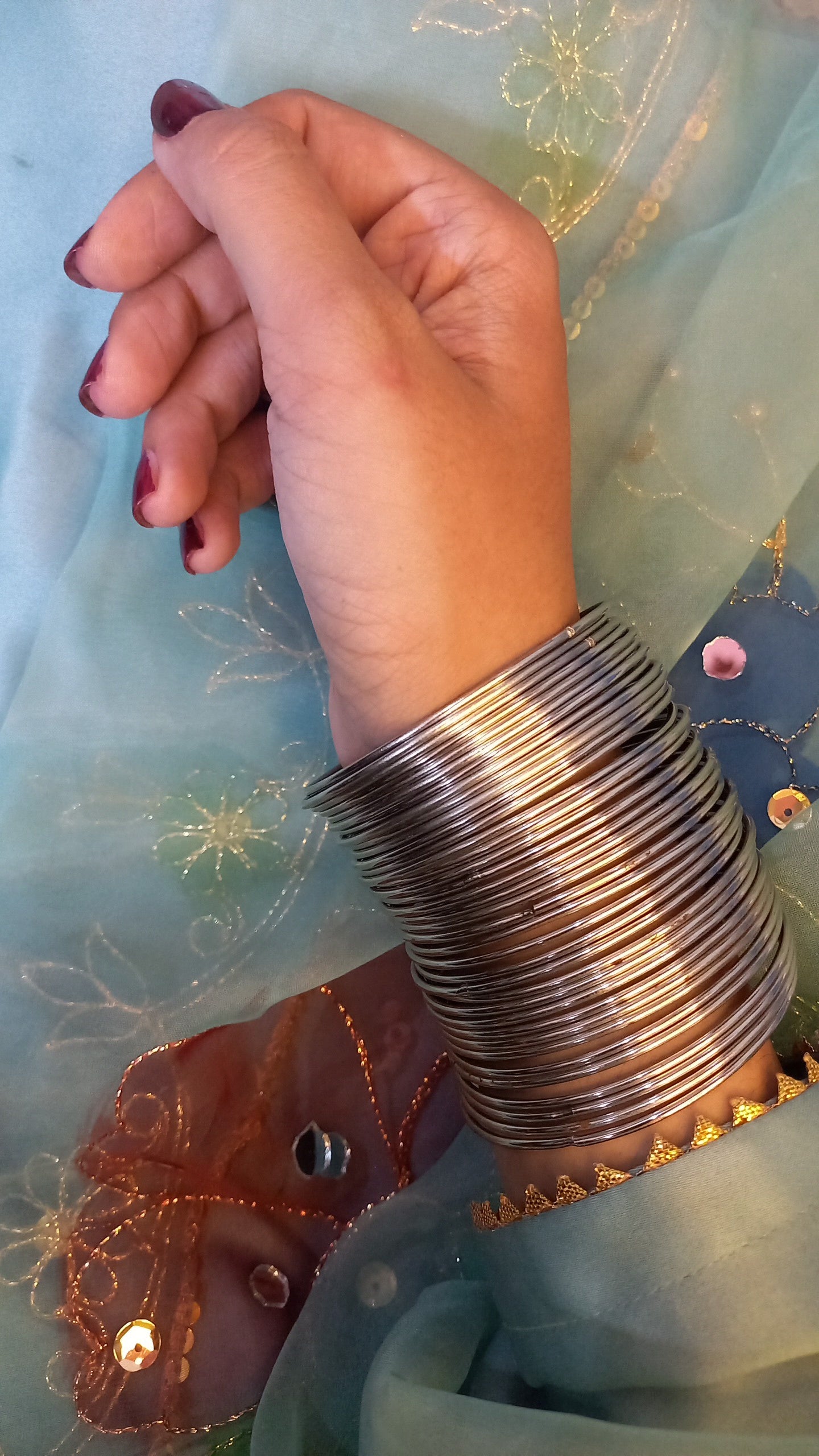Plain stainless steel bangles