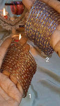 Nagina stone Glass bangles 12 piece set