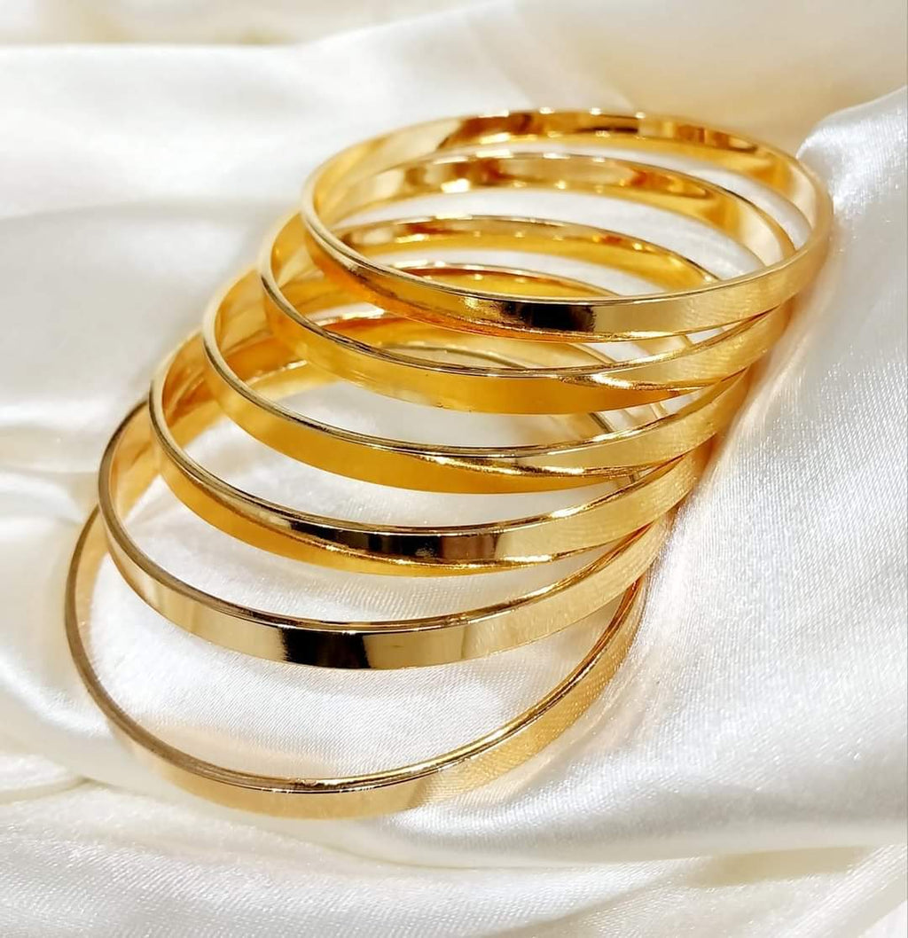 Gold Plated Plain Bangles