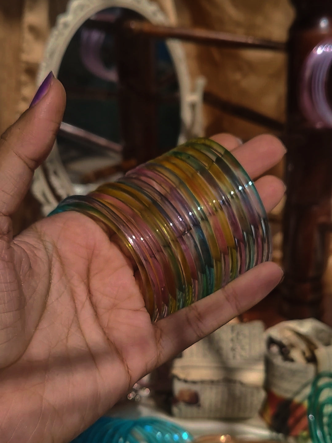 Glass Jelly Bangles (3mm)