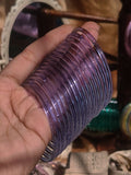 Glass jelly bangles purple bubble (3mm)