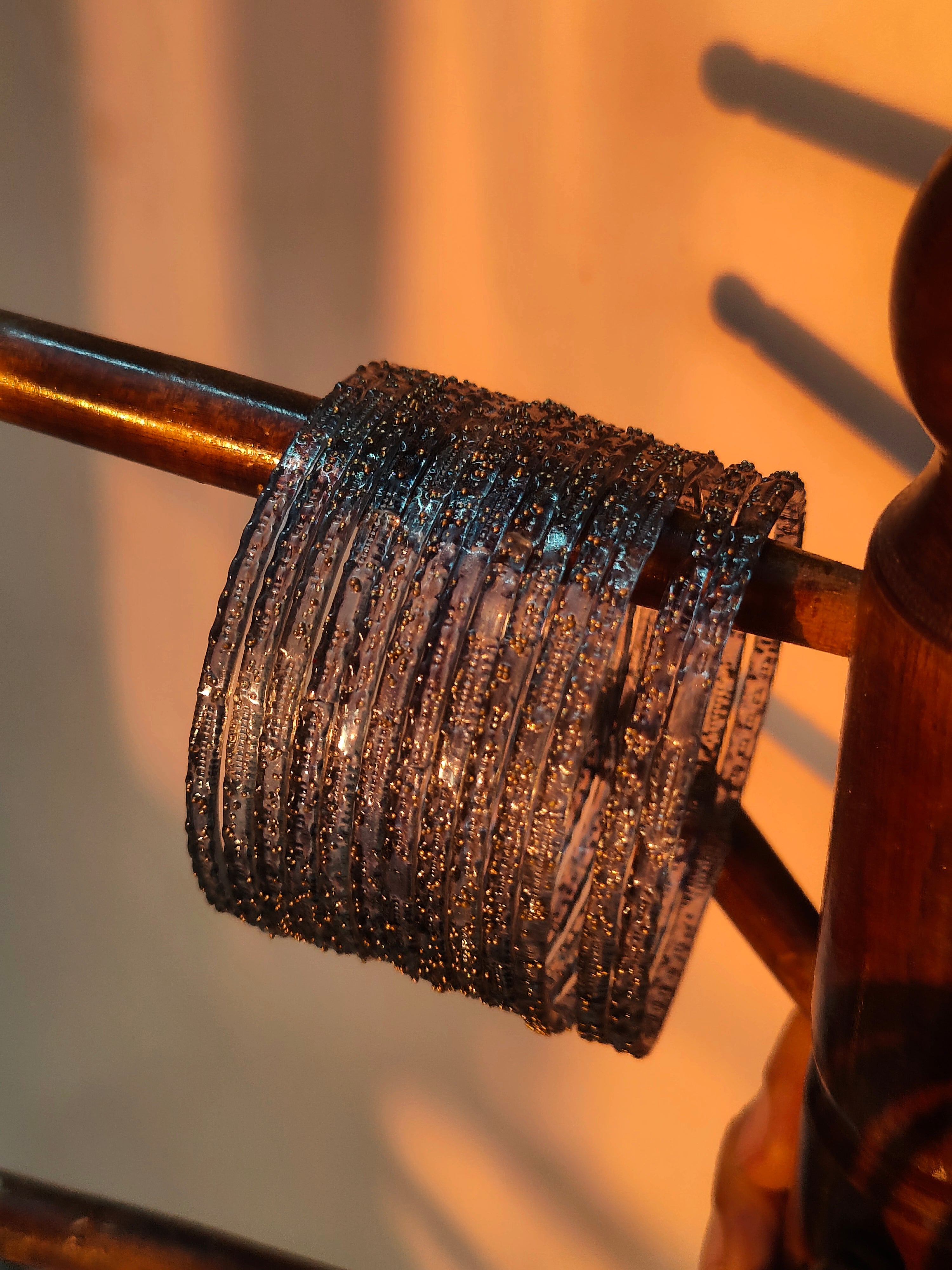 Pakistani raindrop glass bangles (12 piece/ one dozen)